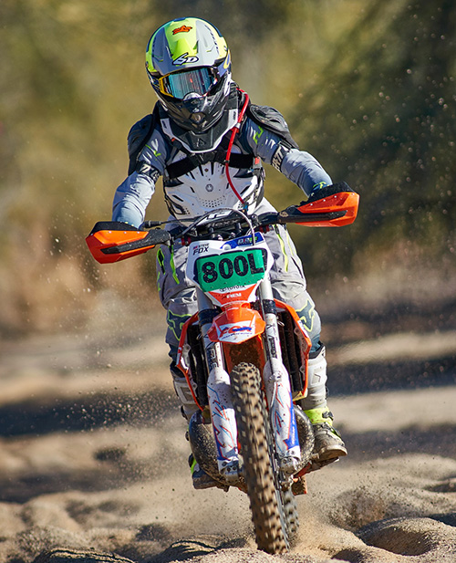 Steve Fox on his motorcycle